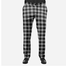 ScotsTee Shop Scottish MacPhee Black and White Men's Tartan Trousers Plaid Trews - Regular Fit