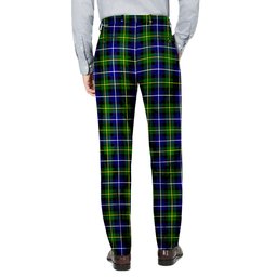 ScotsTee Shop Scottish MacNeill of Barra Modern Men's Tartan Trousers Plaid Trews - Regular Fit