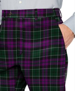 ScotsTee Shop Scottish Lennie Men's Tartan Trousers Plaid Trews - Regular Fit