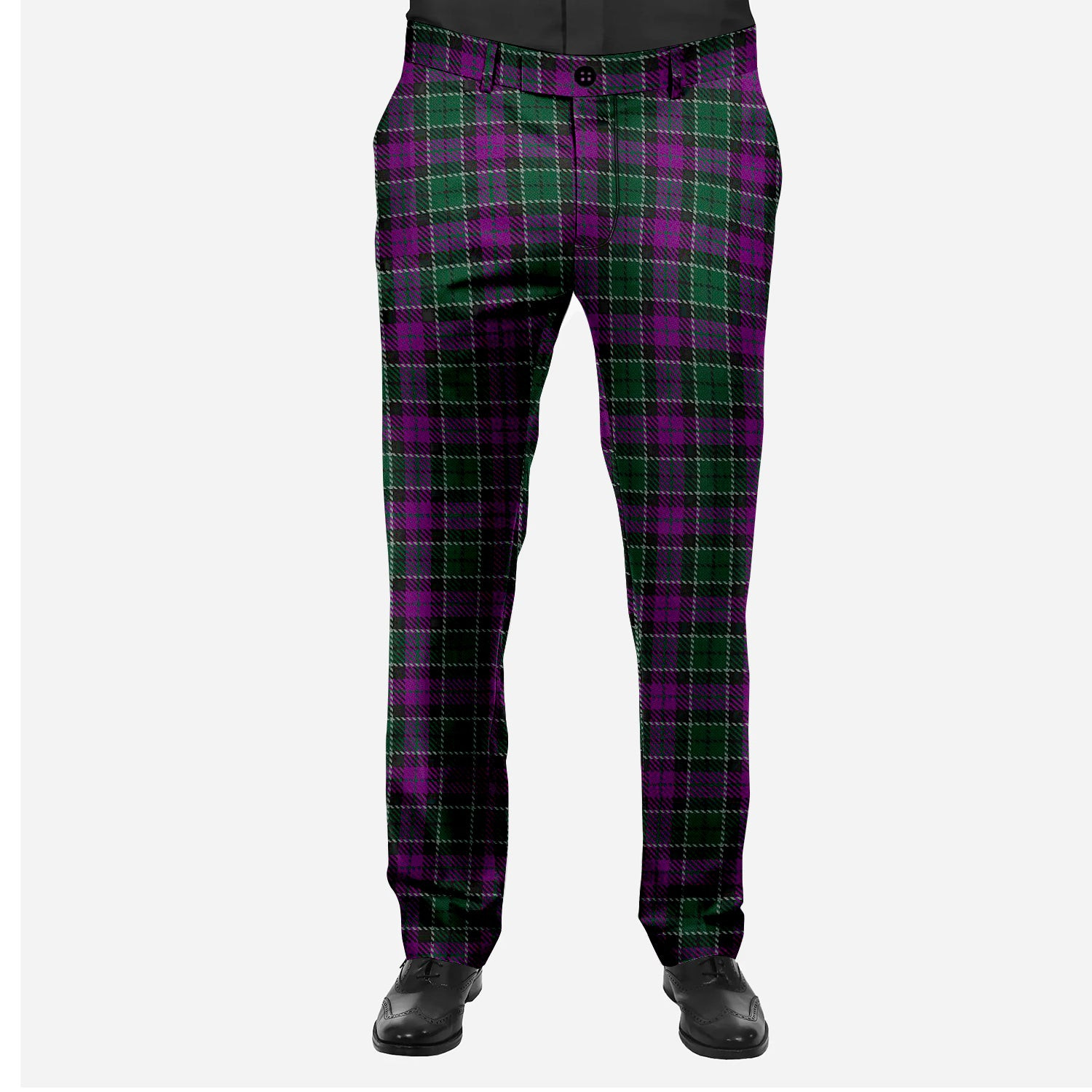ScotsTee Shop Scottish Lennie Men's Tartan Trousers Plaid Trews - Regular Fit