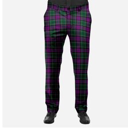 ScotsTee Shop Scottish Lennie Men's Tartan Trousers Plaid Trews - Regular Fit