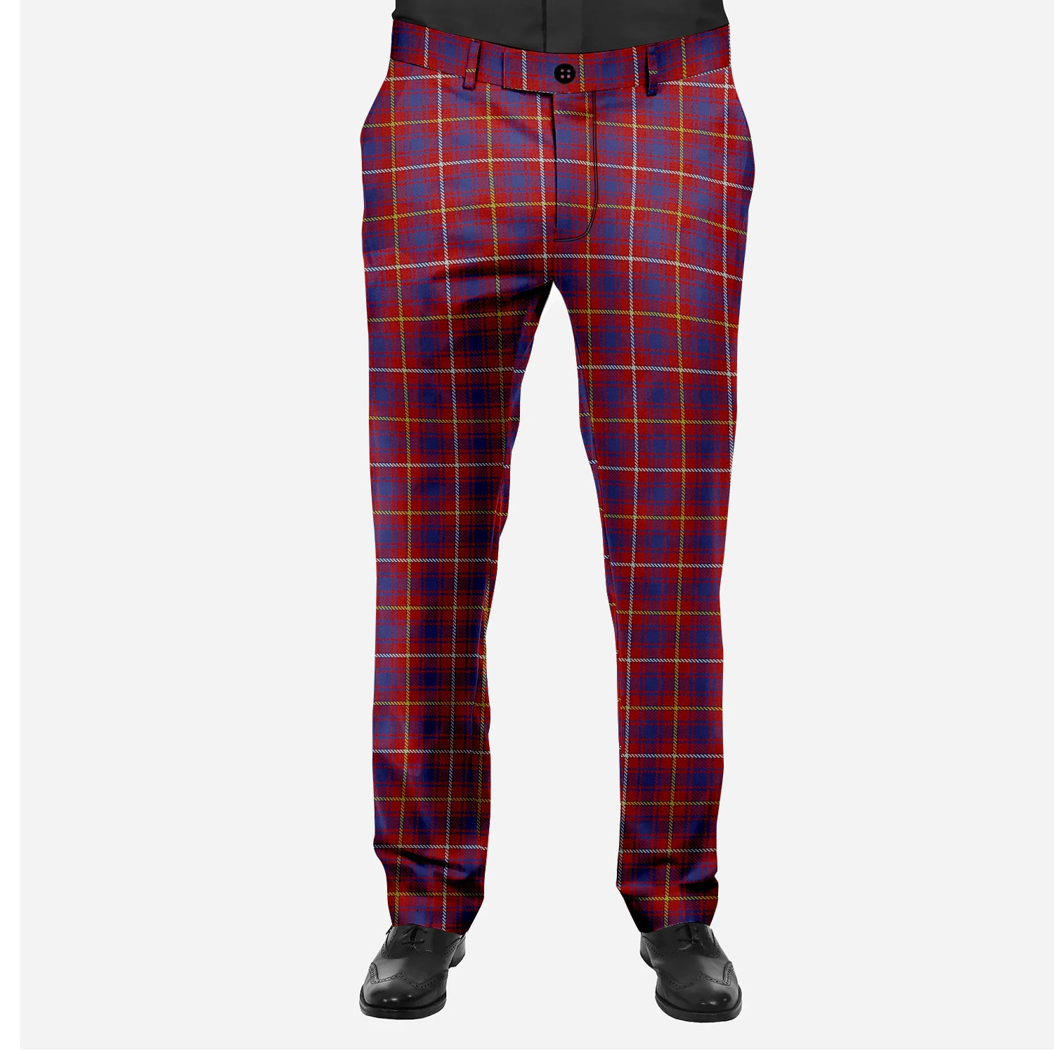 ScotsTee Shop Scottish MacKeever Men's Tartan Trousers Plaid Trews - Regular Fit