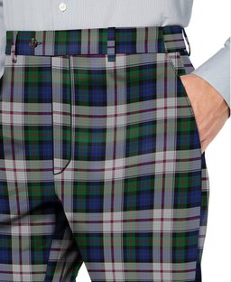 ScotsTee Shop Scottish Lauder Dress Men's Tartan Trousers Plaid Trews - Regular Fit