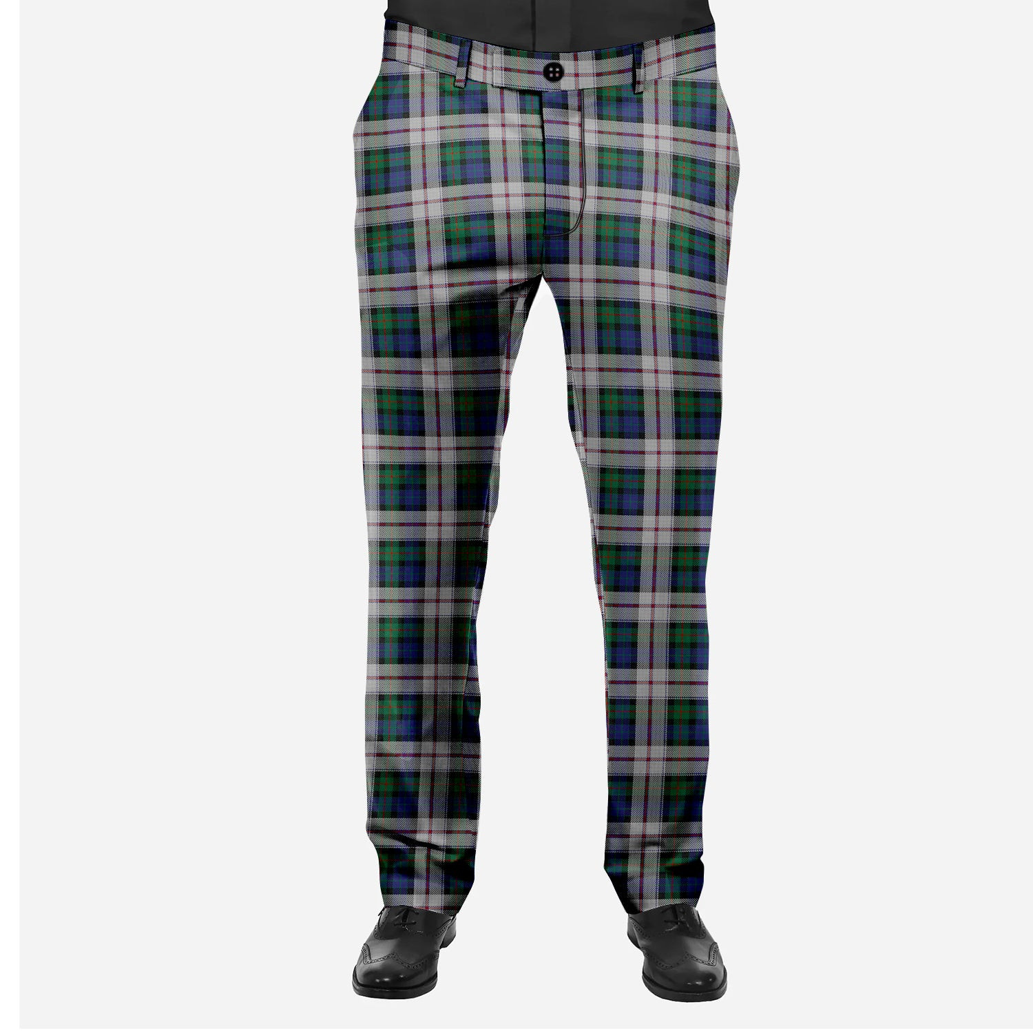 ScotsTee Shop Scottish Lauder Dress Men's Tartan Trousers Plaid Trews - Regular Fit