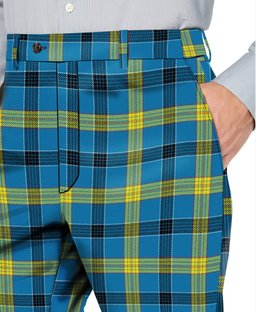 ScotsTee Shop Scottish Laing Modern Men's Tartan Trousers Plaid Trews - Regular Fit