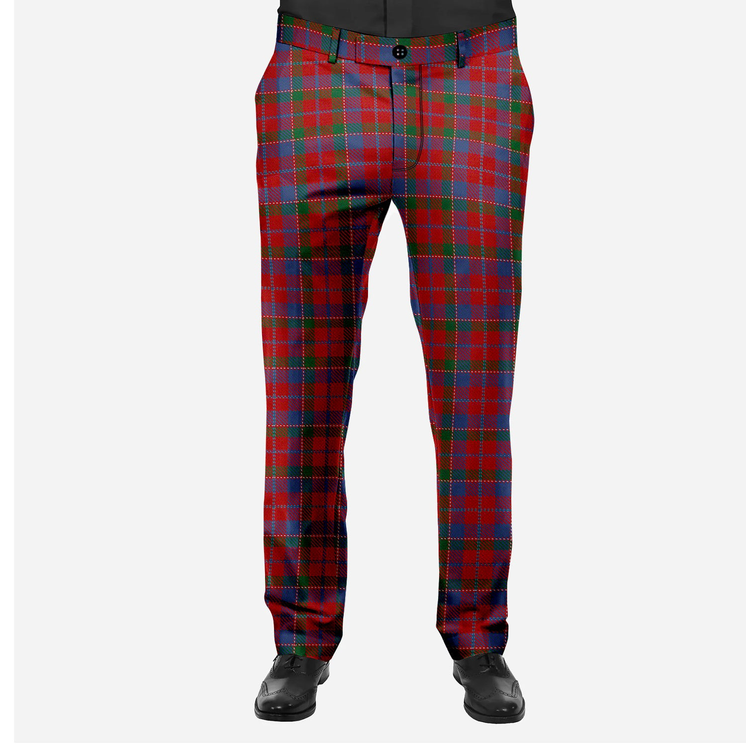 ScotsTee Shop Scottish MacDonald of Glenaladale Men's Tartan Trousers Plaid Trews - Regular Fit