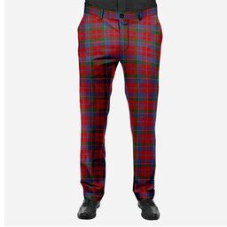 ScotsTee Shop Scottish MacDonald of Glenaladale Men's Tartan Trousers Plaid Trews - Regular Fit