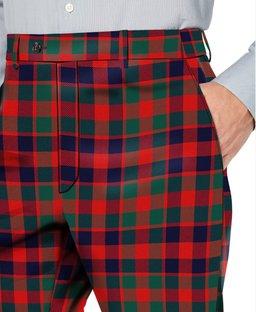 ScotsTee Shop Scottish MacGowan Modern Men's Tartan Trousers Plaid Trews - Regular Fit