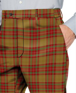 ScotsTee Shop Scottish MacBrair Hunting Men's Tartan Trousers Plaid Trews - Regular Fit