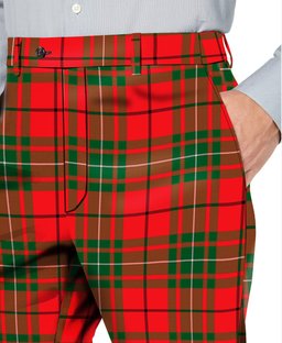 ScotsTee Shop Scottish MacAuley Modern Men's Tartan Trousers Plaid Trews - Regular Fit