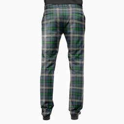 ScotsTee Shop Scottish MacDouall Men's Tartan Trousers Plaid Trews - Regular Fit