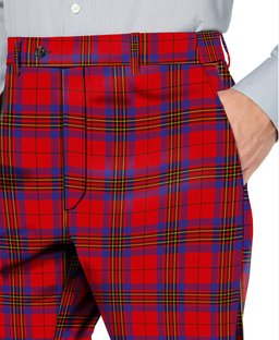 ScotsTee Shop Scottish Leslie Modern Men's Tartan Trousers Plaid Trews - Regular Fit