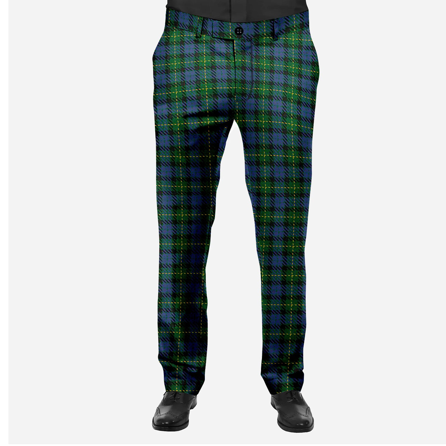 ScotsTee Shop Scottish MacKay Bonner Men's Tartan Trousers Plaid Trews - Regular Fit