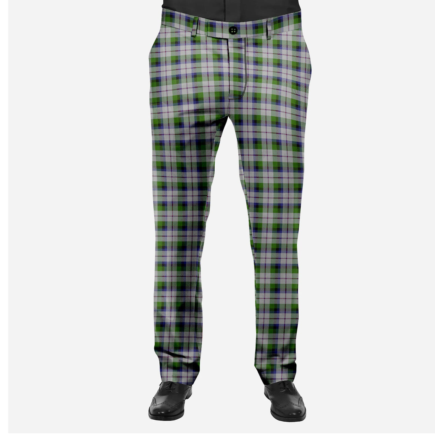 ScotsTee Shop Scottish Macnaghten Dress Men's Tartan Trousers Plaid Trews - Regular Fit