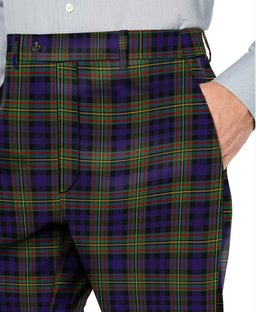 ScotsTee Shop Scottish MacLellan Men's Tartan Trousers Plaid Trews - Regular Fit