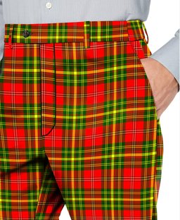 ScotsTee Shop Scottish Leask SC Men's Tartan Trousers Plaid Trews - Regular Fit