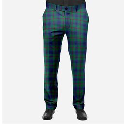 ScotsTee Shop Scottish Lawrie Men's Tartan Trousers Plaid Trews - Regular Fit