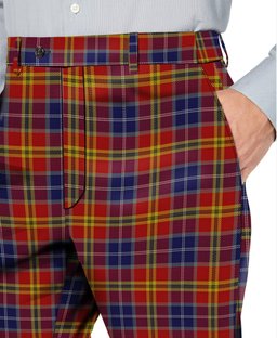 ScotsTee Shop Scottish Lermontov Men's Tartan Trousers Plaid Trews - Regular Fit