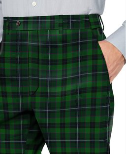 ScotsTee Shop Scottish Linden Men's Tartan Trousers Plaid Trews - Regular Fit