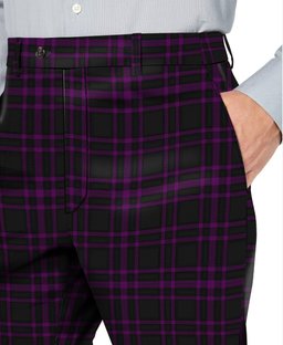 ScotsTee Shop Scottish Leonard Hunting Men's Tartan Trousers Plaid Trews - Regular Fit