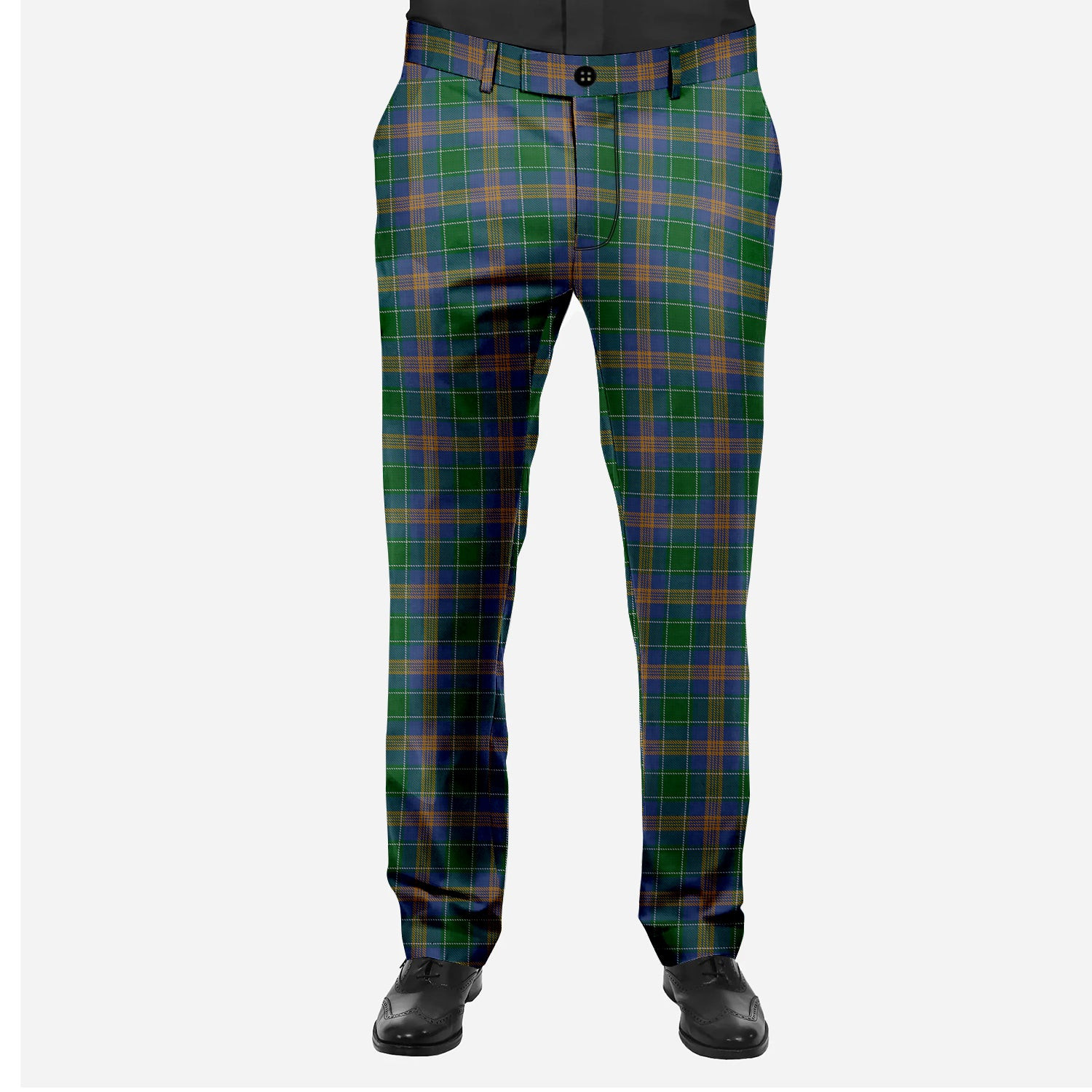 ScotsTee Shop Scottish MacAuliffe Men's Tartan Trousers Plaid Trews - Regular Fit