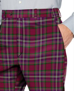 ScotsTee Shop Scottish Lendrum Lyon version Men's Tartan Trousers Plaid Trews - Regular Fit