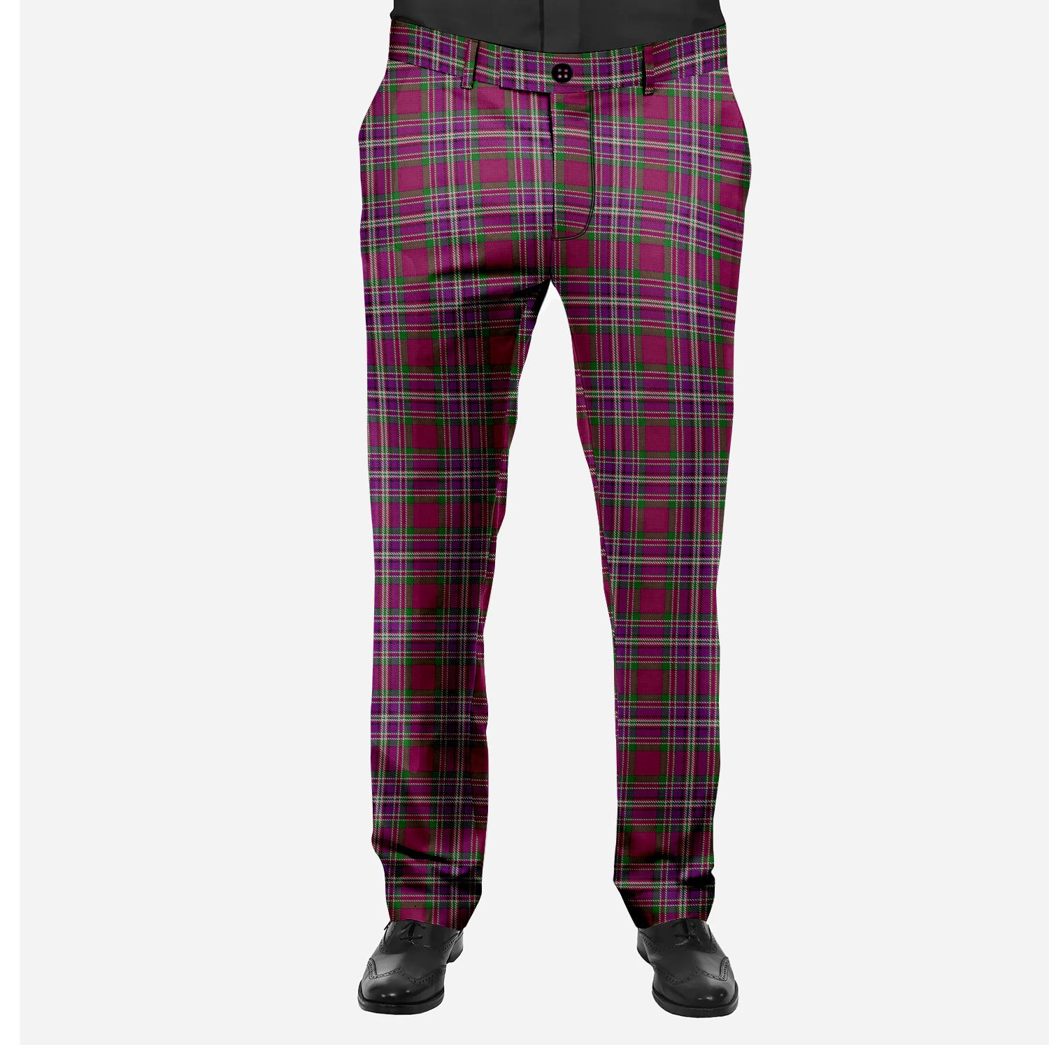 ScotsTee Shop Scottish Lendrum Lyon version Men's Tartan Trousers Plaid Trews - Regular Fit