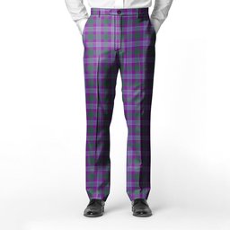 ScotsTee Shop Scottish Lang Ancient Clan Men's Tartan Trousers Plaid Trews - Regular Fit