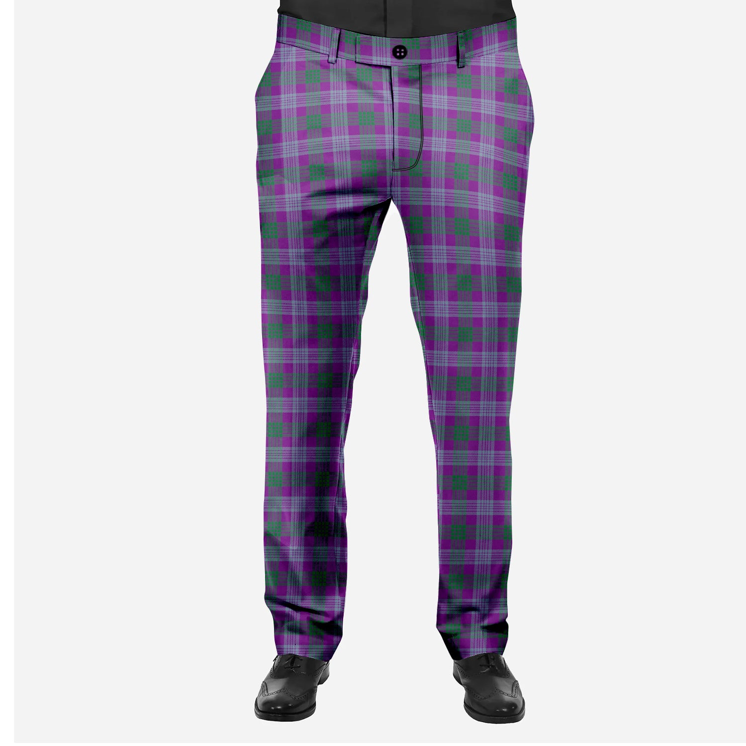 ScotsTee Shop Scottish Lang Ancient Clan Men's Tartan Trousers Plaid Trews - Regular Fit