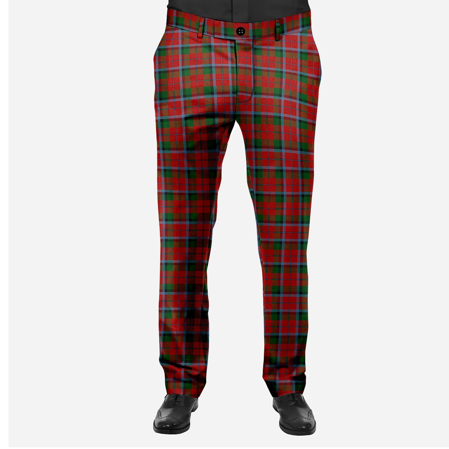 ScotsTee Shop Scottish MacNaughton Men's Tartan Trousers Plaid Trews - Regular Fit