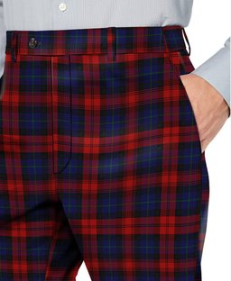 ScotsTee Shop Scottish MacLachlan Men's Tartan Trousers Plaid Trews - Regular Fit