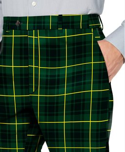 ScotsTee Shop Scottish MacArthur Modern Men's Tartan Trousers Plaid Trews - Regular Fit
