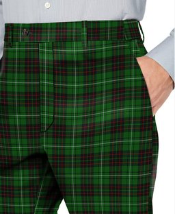 ScotsTee Shop Scottish MacAuley of Lewis Men's Tartan Trousers Plaid Trews - Regular Fit