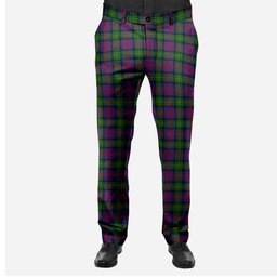 ScotsTee Shop Scottish Logan 1831 Men's Tartan Trousers Plaid Trews - Regular Fit