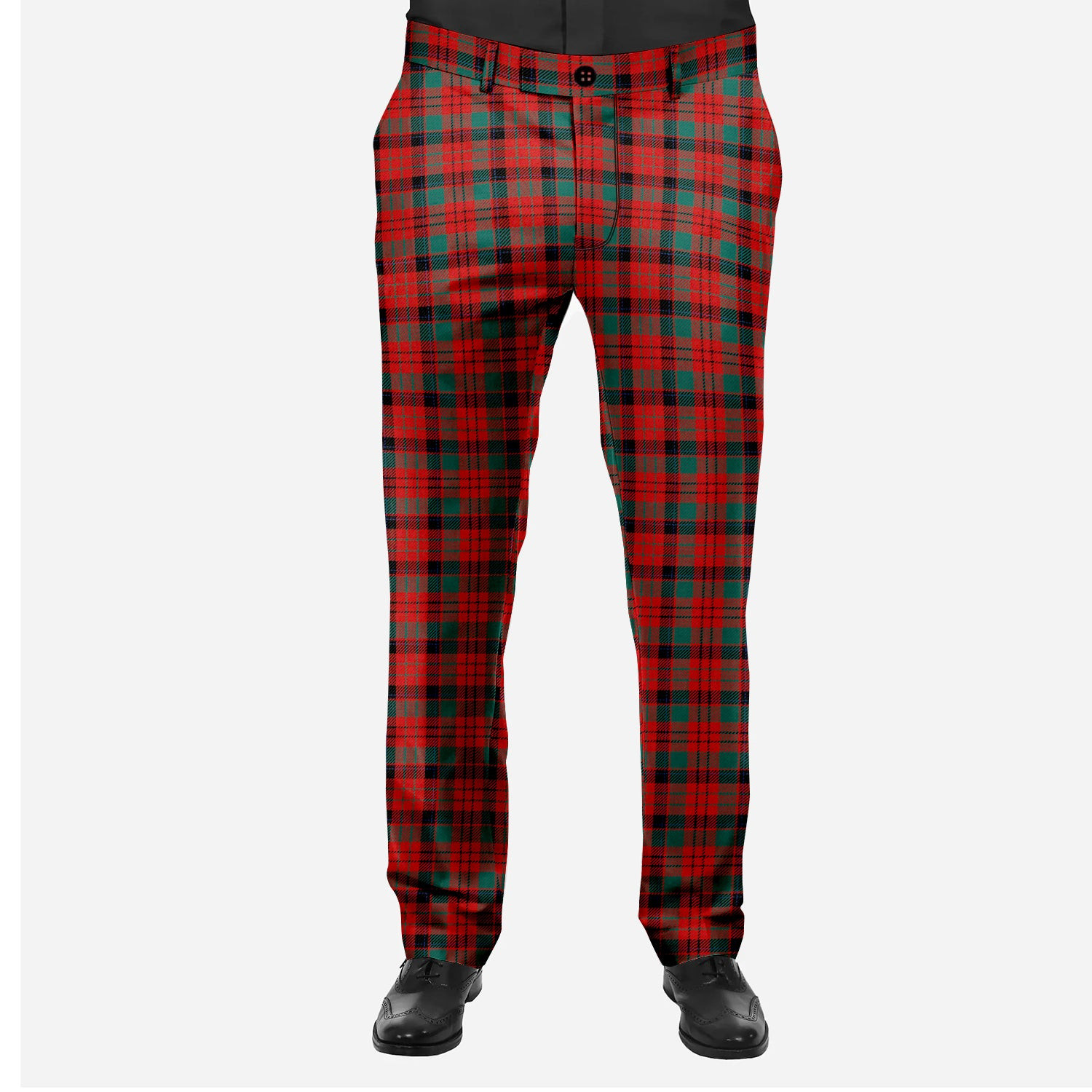 ScotsTee Shop Scottish MacNeacail Modern Men's Tartan Trousers Plaid Trews - Regular Fit