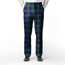 ScotsTee Shop Scottish MacKinlay Modern Men's Tartan Trousers Plaid Trews - Regular Fit