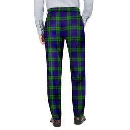 ScotsTee Shop Scottish MacKinlay Modern Men's Tartan Trousers Plaid Trews - Regular Fit