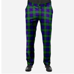 ScotsTee Shop Scottish MacKinlay Modern Men's Tartan Trousers Plaid Trews - Regular Fit