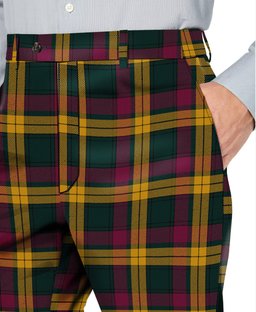 ScotsTee Shop Scottish MacMillan Modern Men's Tartan Trousers Plaid Trews - Regular Fit