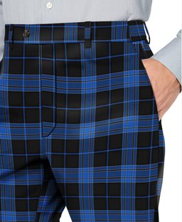 ScotsTee Shop Scottish Lynn Men's Tartan Trousers Plaid Trews - Regular Fit