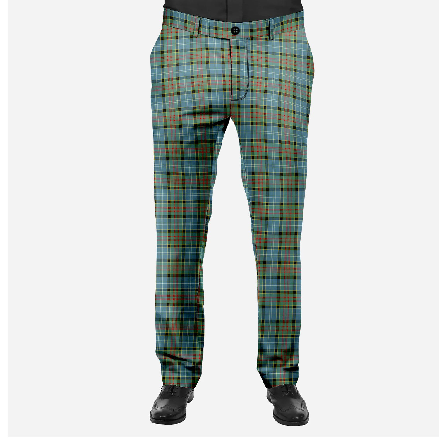 ScotsTee Shop Scottish Paisley District Men's Tartan Trousers Plaid Trews - Regular Fit