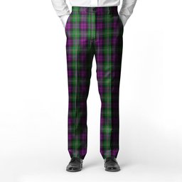 ScotsTee Shop Scottish Wilson Men's Tartan Trousers Plaid Trews - Regular Fit