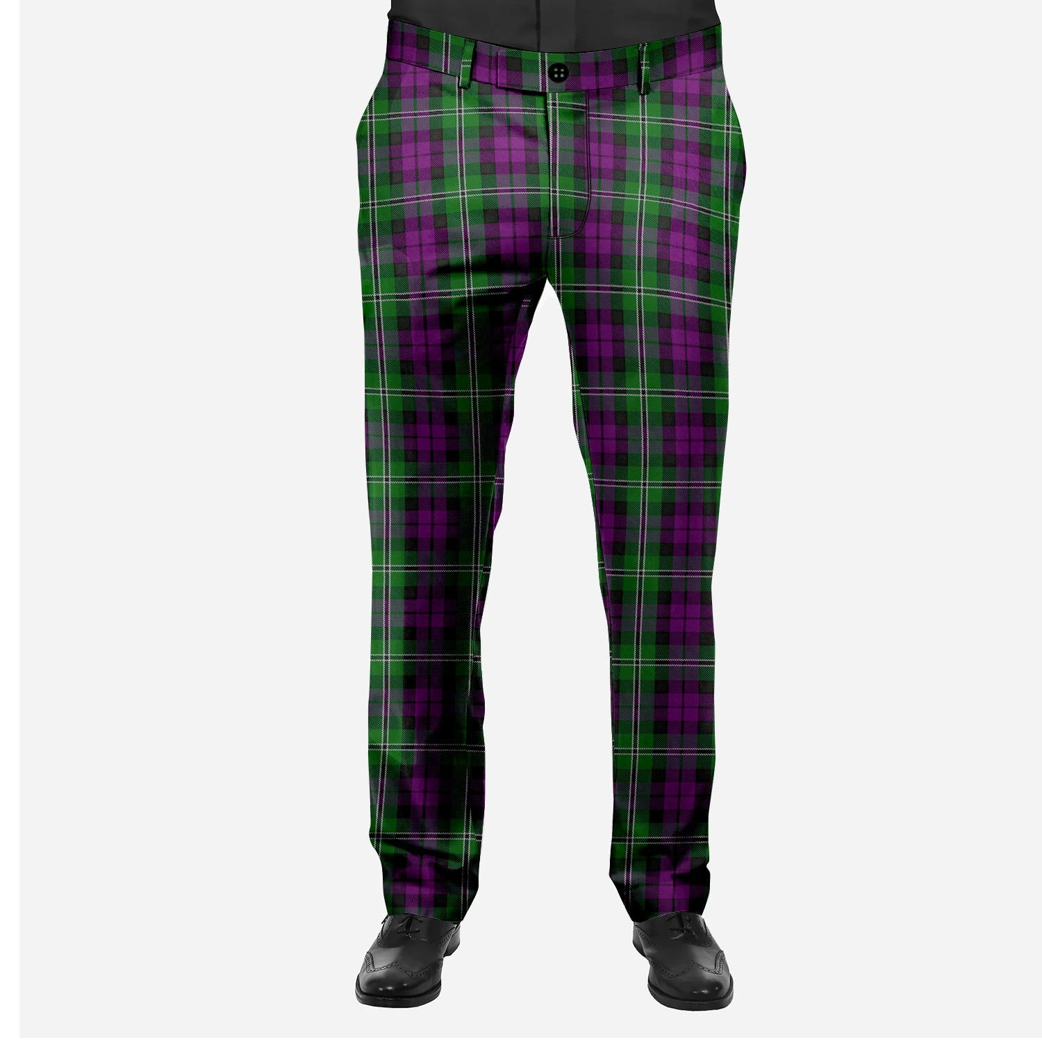 ScotsTee Shop Scottish Wilson Men's Tartan Trousers Plaid Trews - Regular Fit