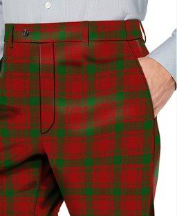 ScotsTee Shop Scottish Quarrie Men's Tartan Trousers Plaid Trews - Regular Fit
