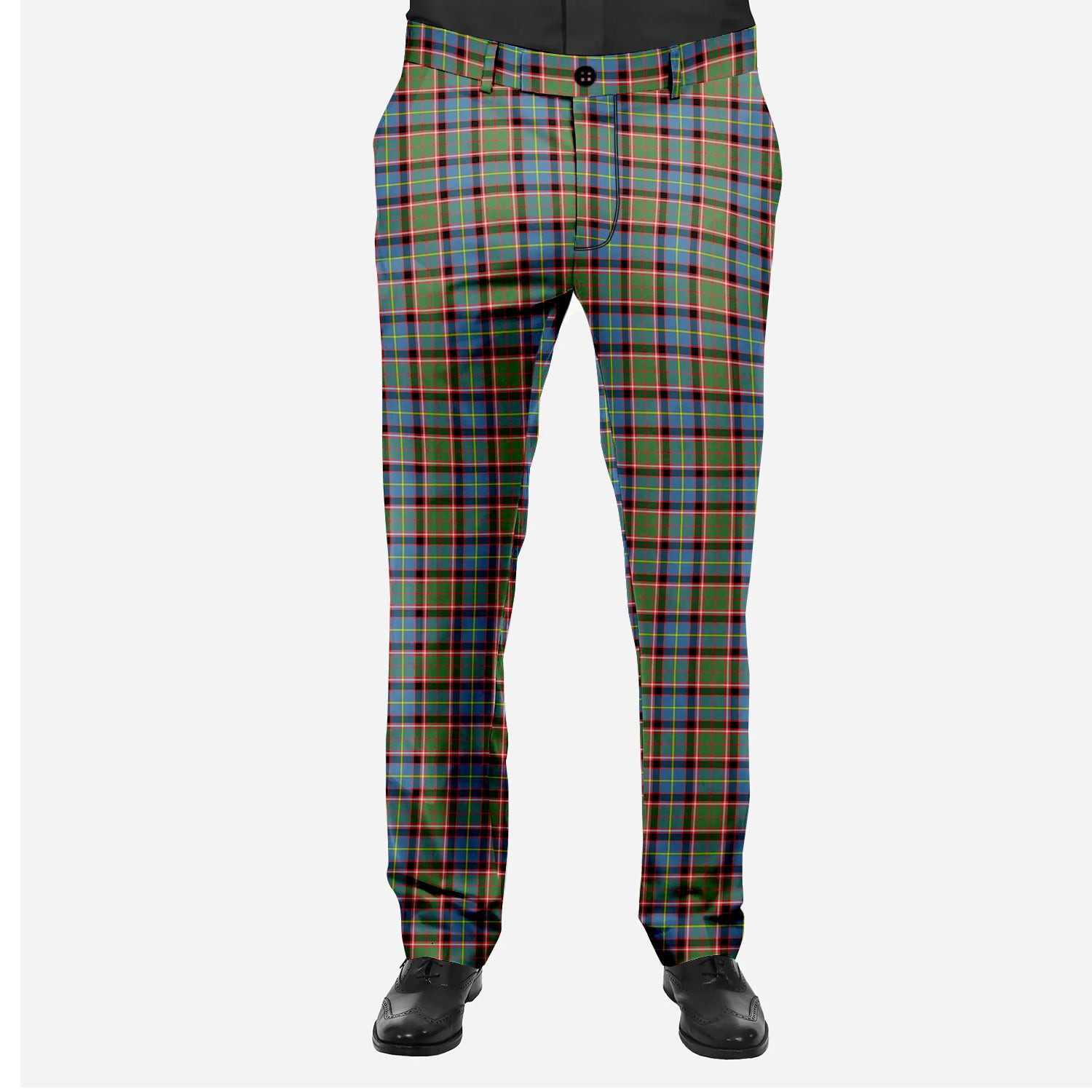 ScotsTee Shop Scottish Norvill Men's Tartan Trousers Plaid Trews - Regular Fit