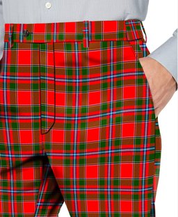 ScotsTee Shop Scottish Perthshire District Men's Tartan Trousers Plaid Trews - Regular Fit