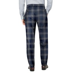 ScotsTee Shop Scottish Navy Formal Dress Men's Tartan Trousers Plaid Trews - Regular Fit