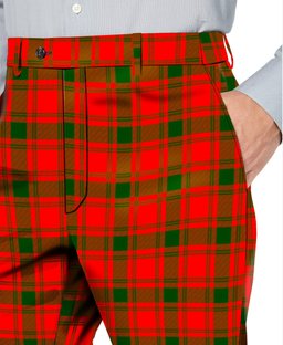 ScotsTee Shop Scottish McQueary Modern Men's Tartan Trousers Plaid Trews - Regular Fit
