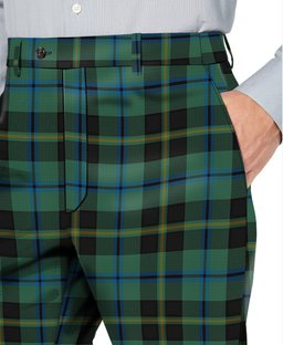 ScotsTee Shop Scottish Michaluk Men's Tartan Trousers Plaid Trews - Regular Fit