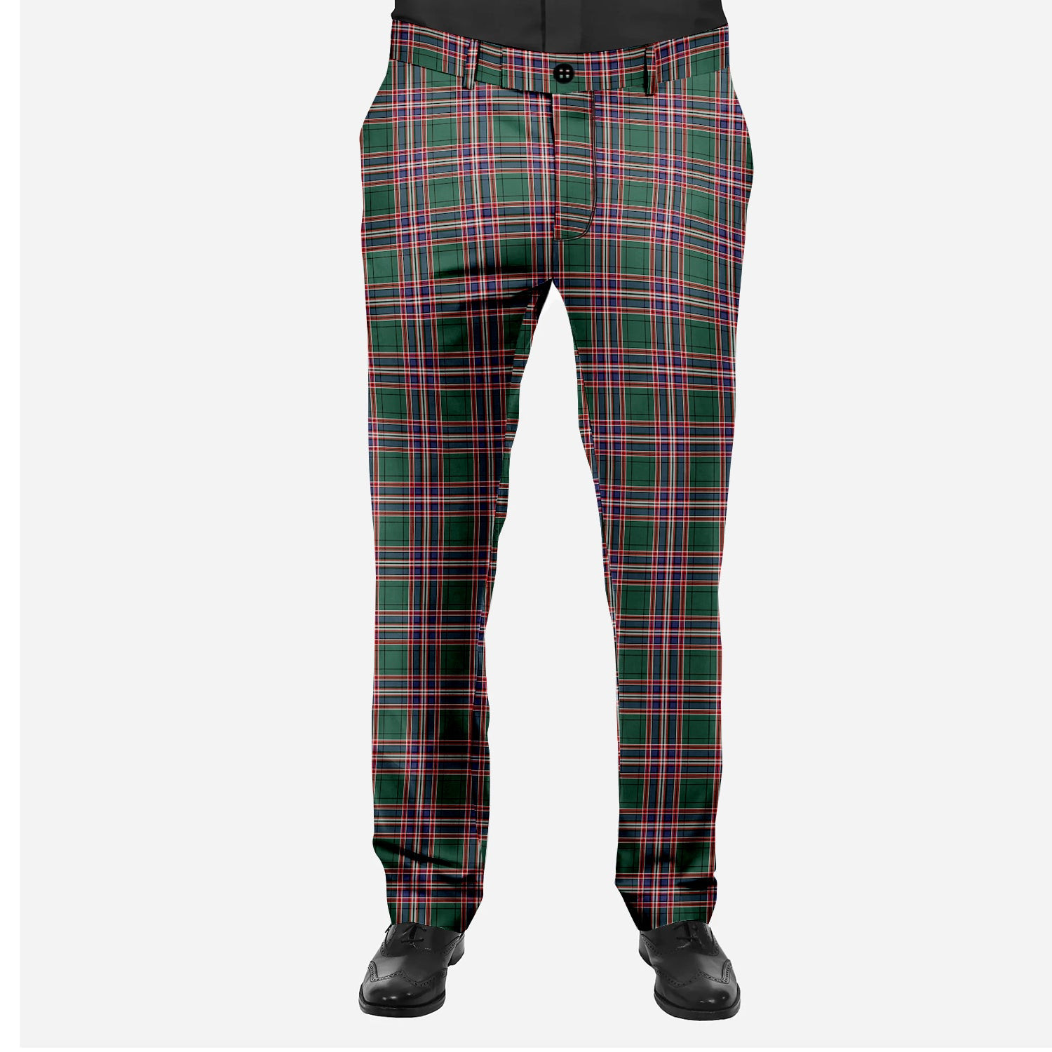 ScotsTee Shop Scottish McFarland Hunting Modern Men's Tartan Trousers Plaid Trews - Regular Fit
